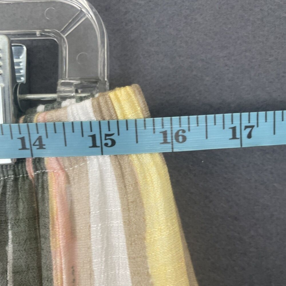 New Directions Womens Plus Size Maxi Length Rainbow Striped Pleated Skirt 1X - Picture 3 of 6